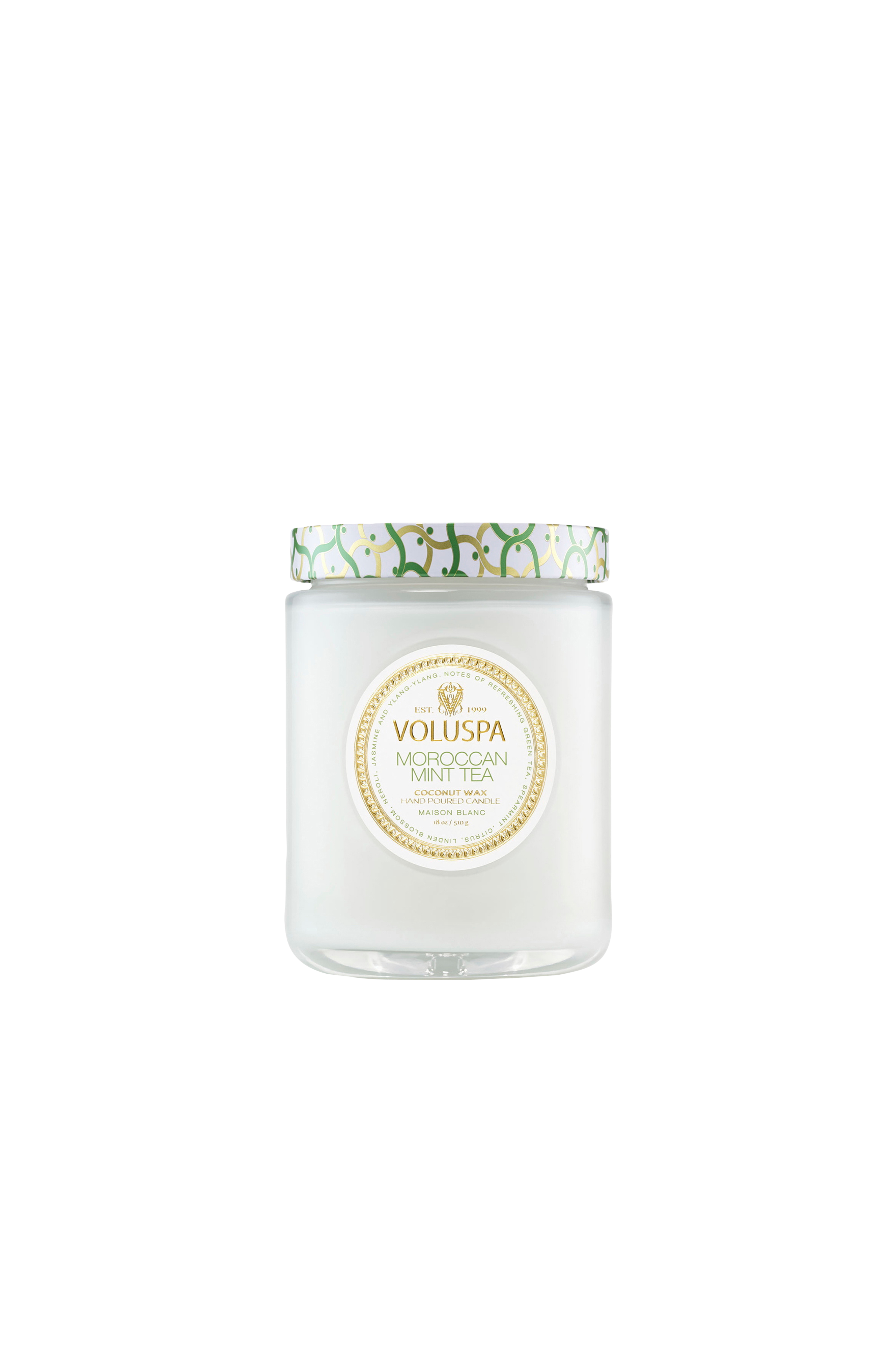 Moroccan Mint Tea Large Glass Jar Candle 100H v:8781523