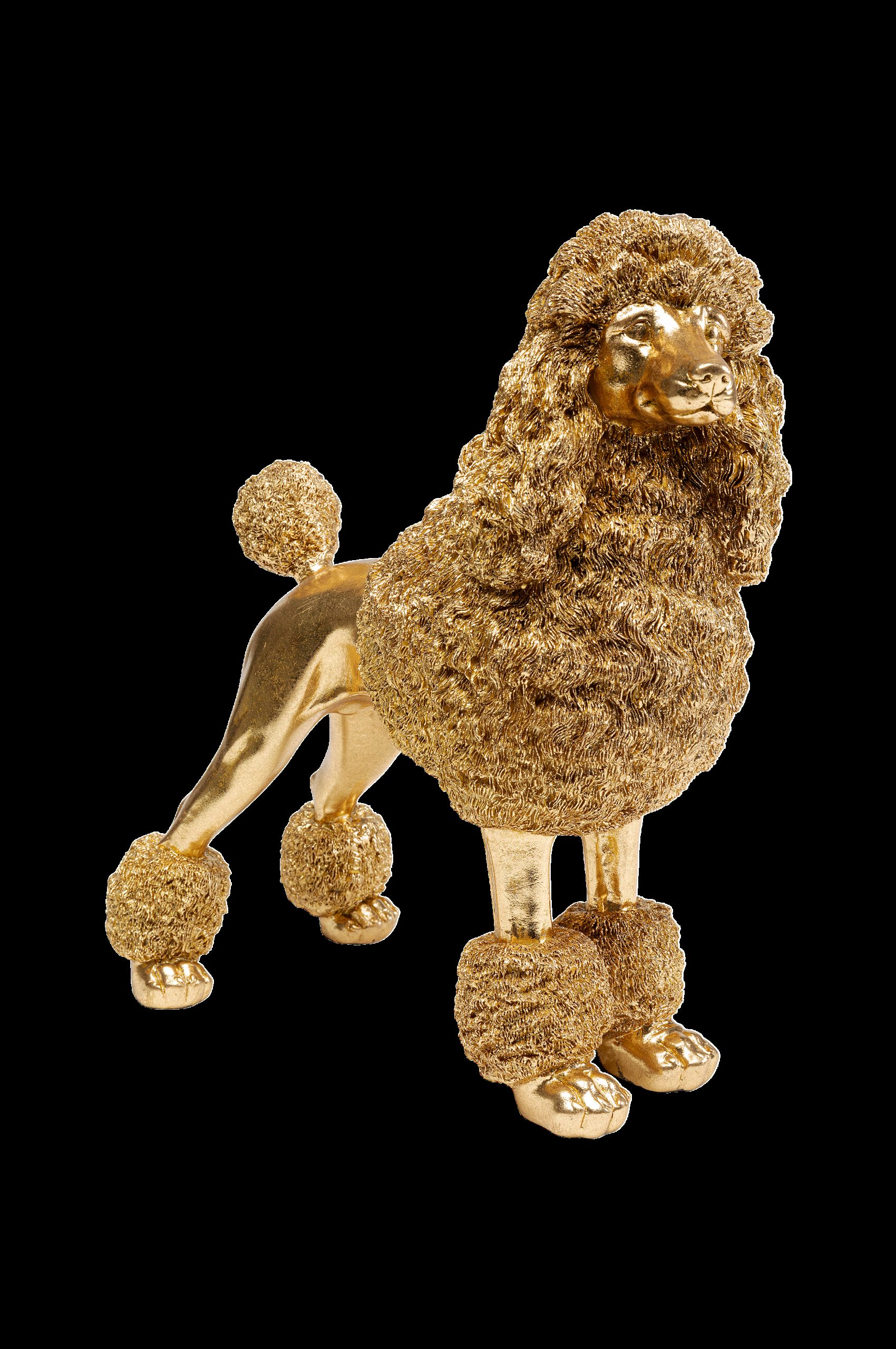 Deco Figurine Mrs Poodle Gold 34cm v:2139828