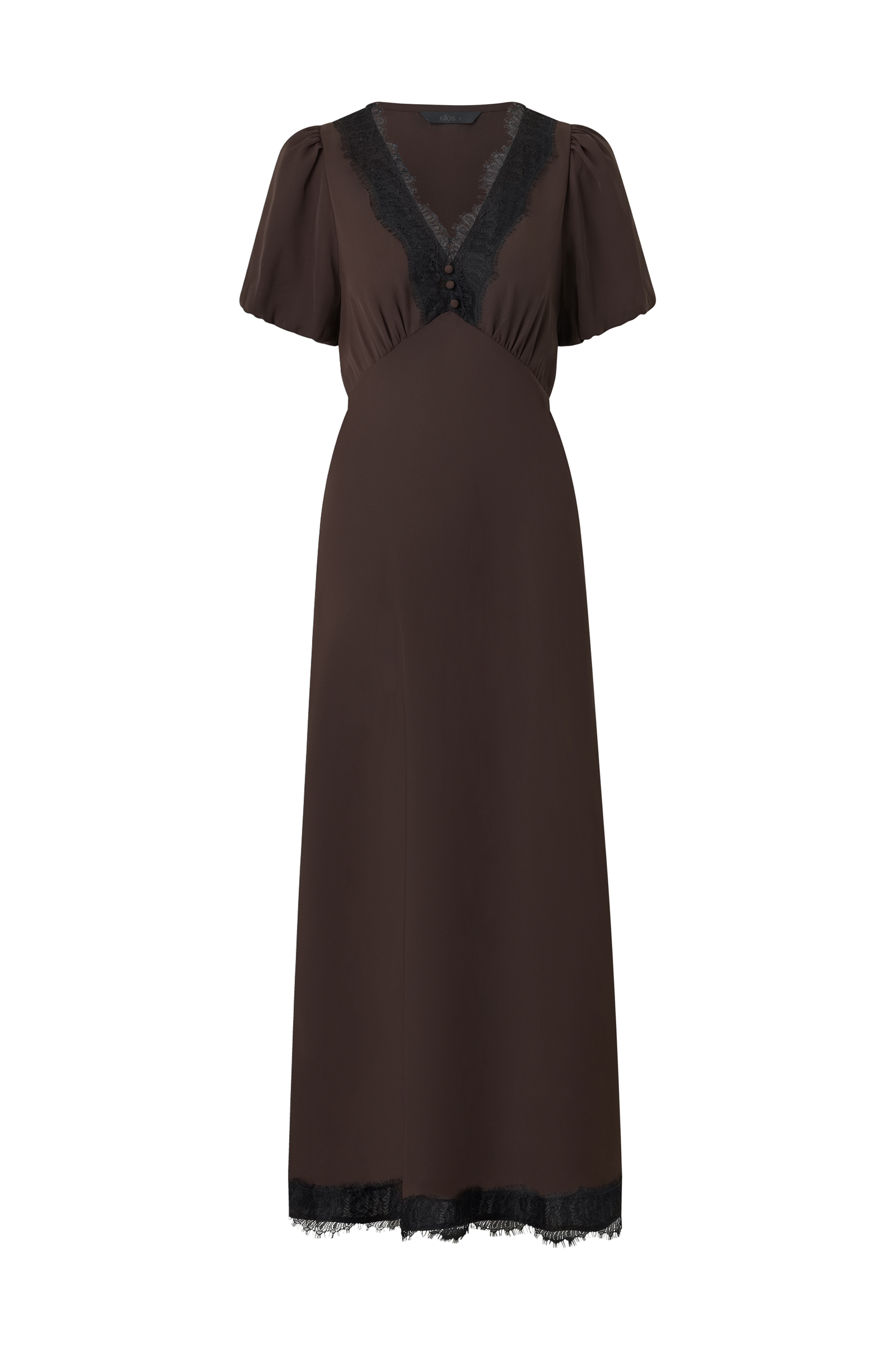 Maxikjole med blondedetaljer v:4495471