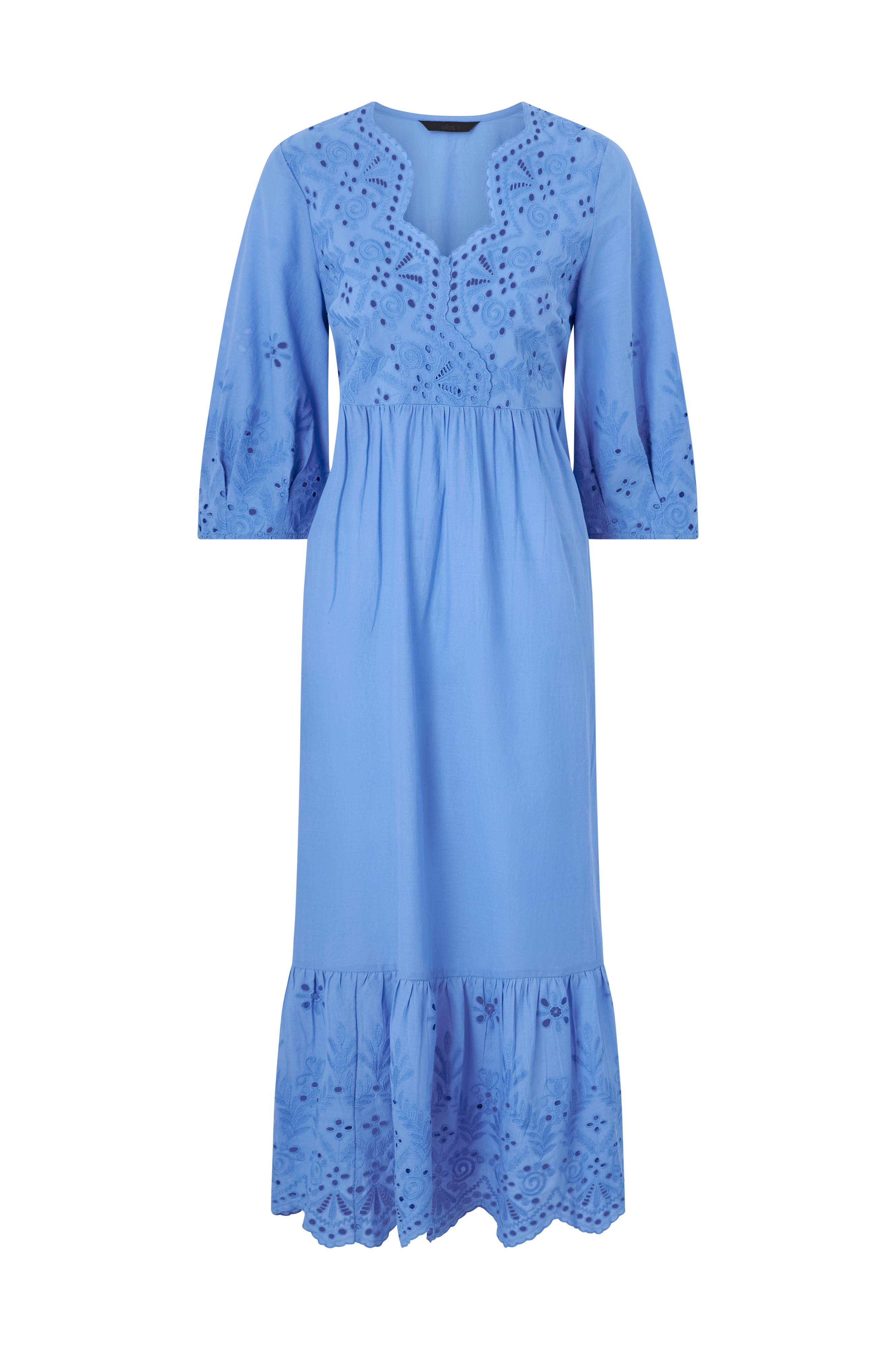 Maxikjole med broderi v:6528841