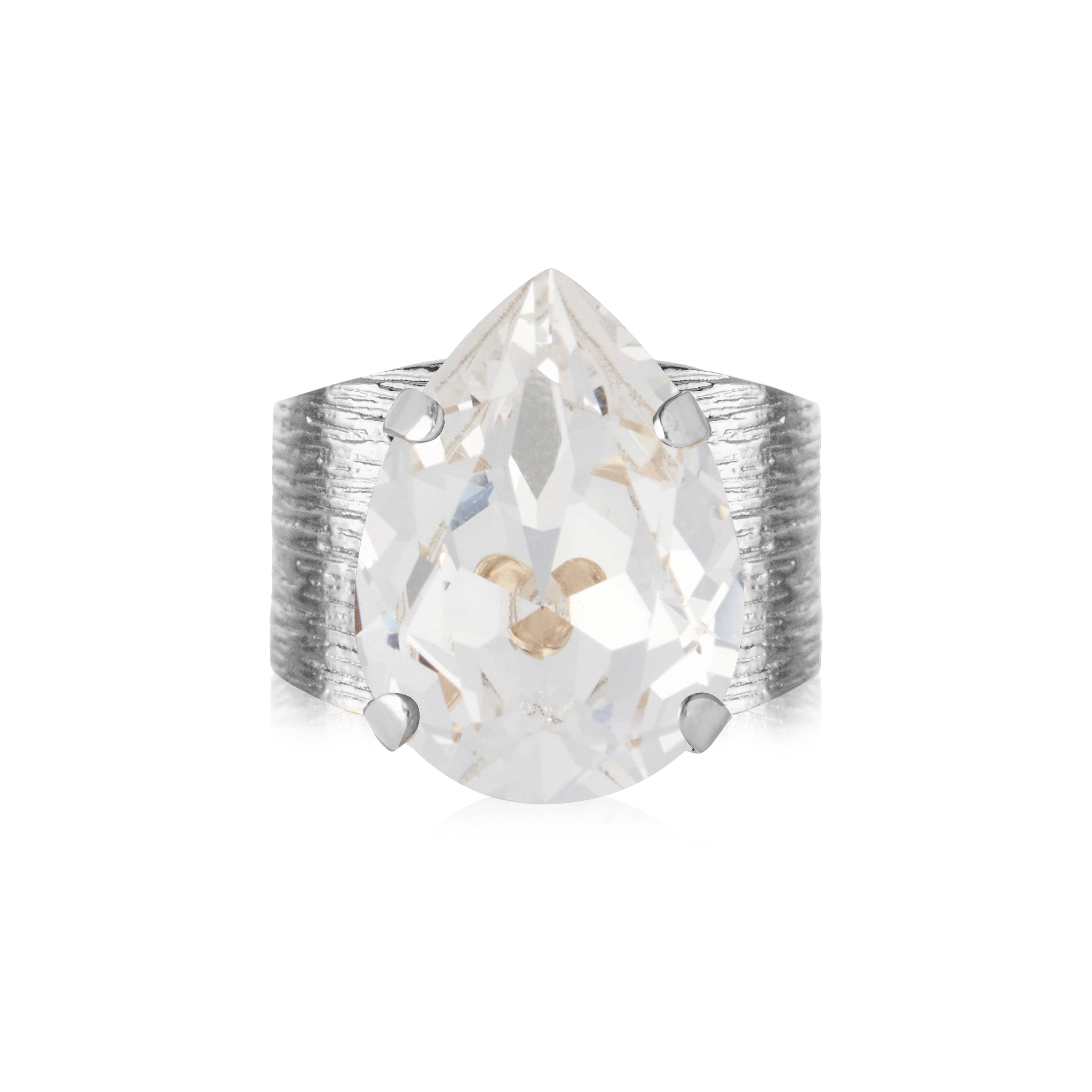 Ring Classic Drop Rhodium v:4241424