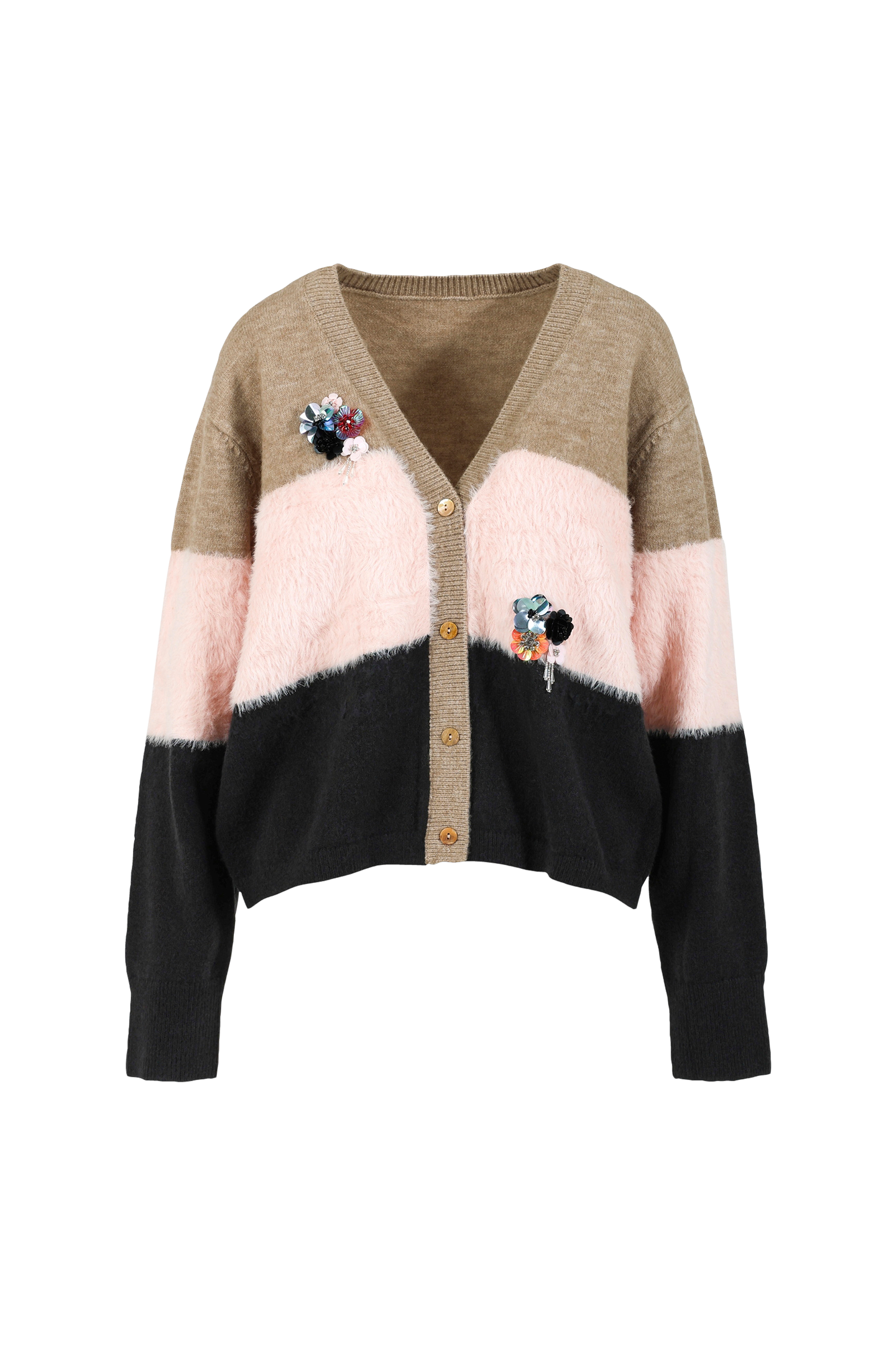 Kardigan Knit with flower details v:6806960