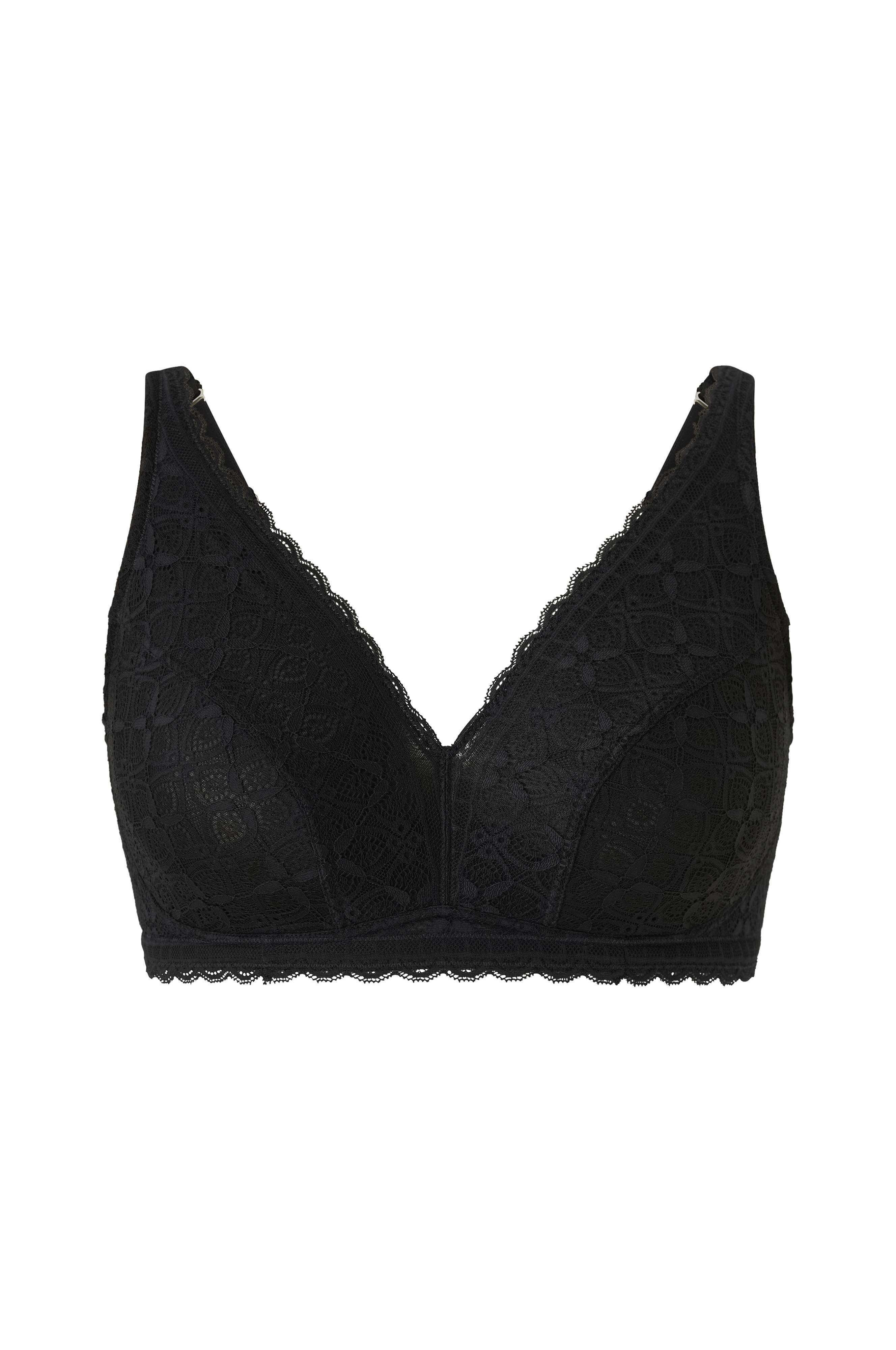 Myk BH med blondedetaljer v:7506495
