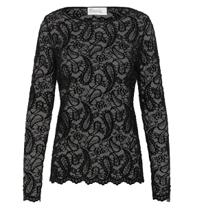 Blondetopp MWSalvi LS Lace Blouse v:3581198