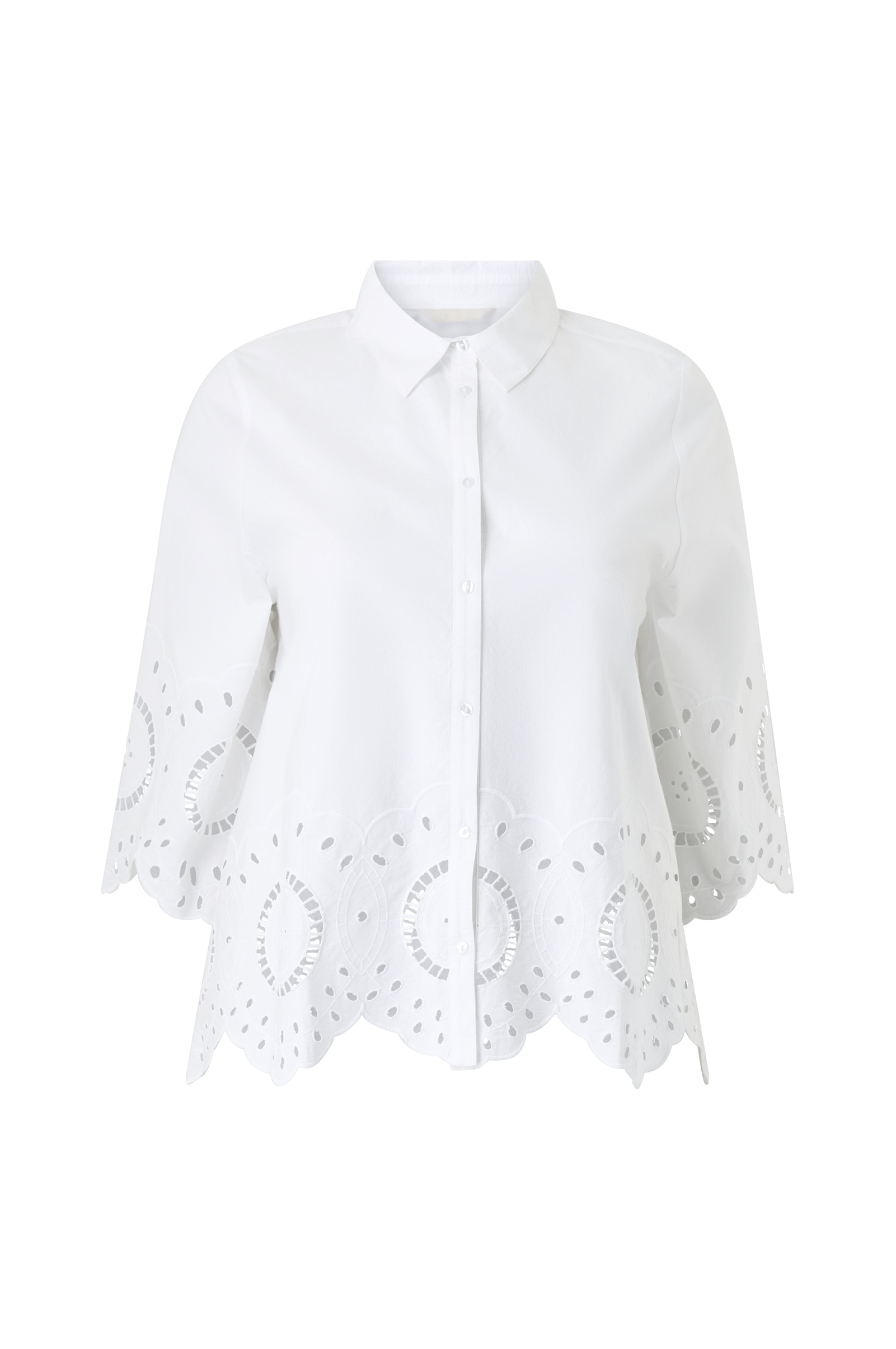 Skjorte med broderie anglaise v:4836155