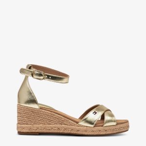 Sandaletter Mid Wedge Espad X Cross Gold v:4874552 Sandaletter Mid Wedge Espad X Cross Gold v:4874552