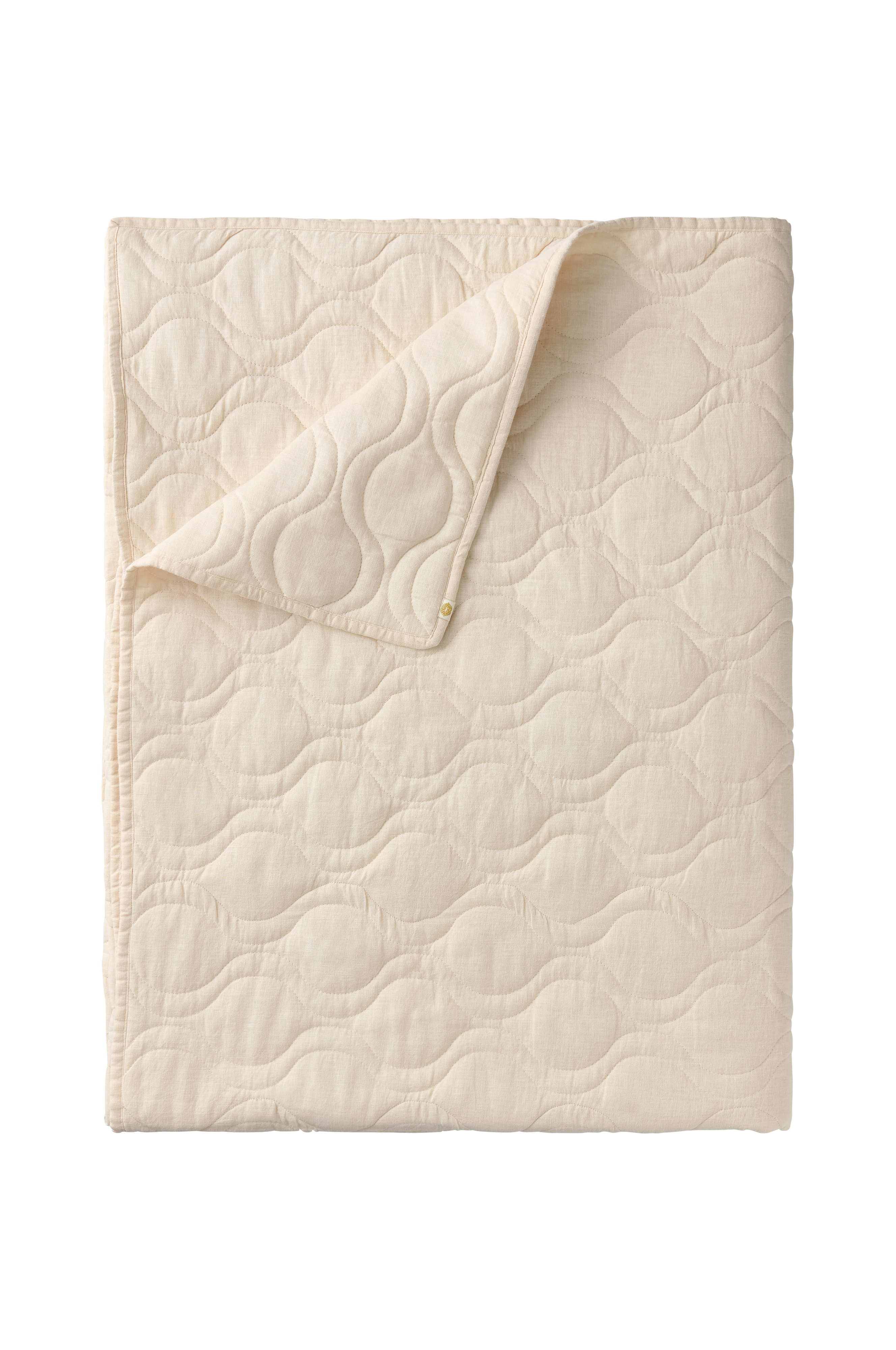Sengeteppe Elly Quilted i resirkulert halvlinne v:3597526