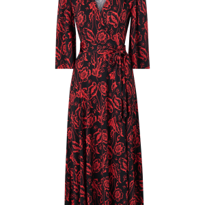 Maxikjole i jersey med slips i midjen v:1937799 Maxikjole i jersey med slips i midjen v:1937799