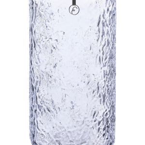 Glassvase høyde 25 cm, mønstret glass v:7939358 Glassvase høyde 25 cm, mønstret glass v:7939358