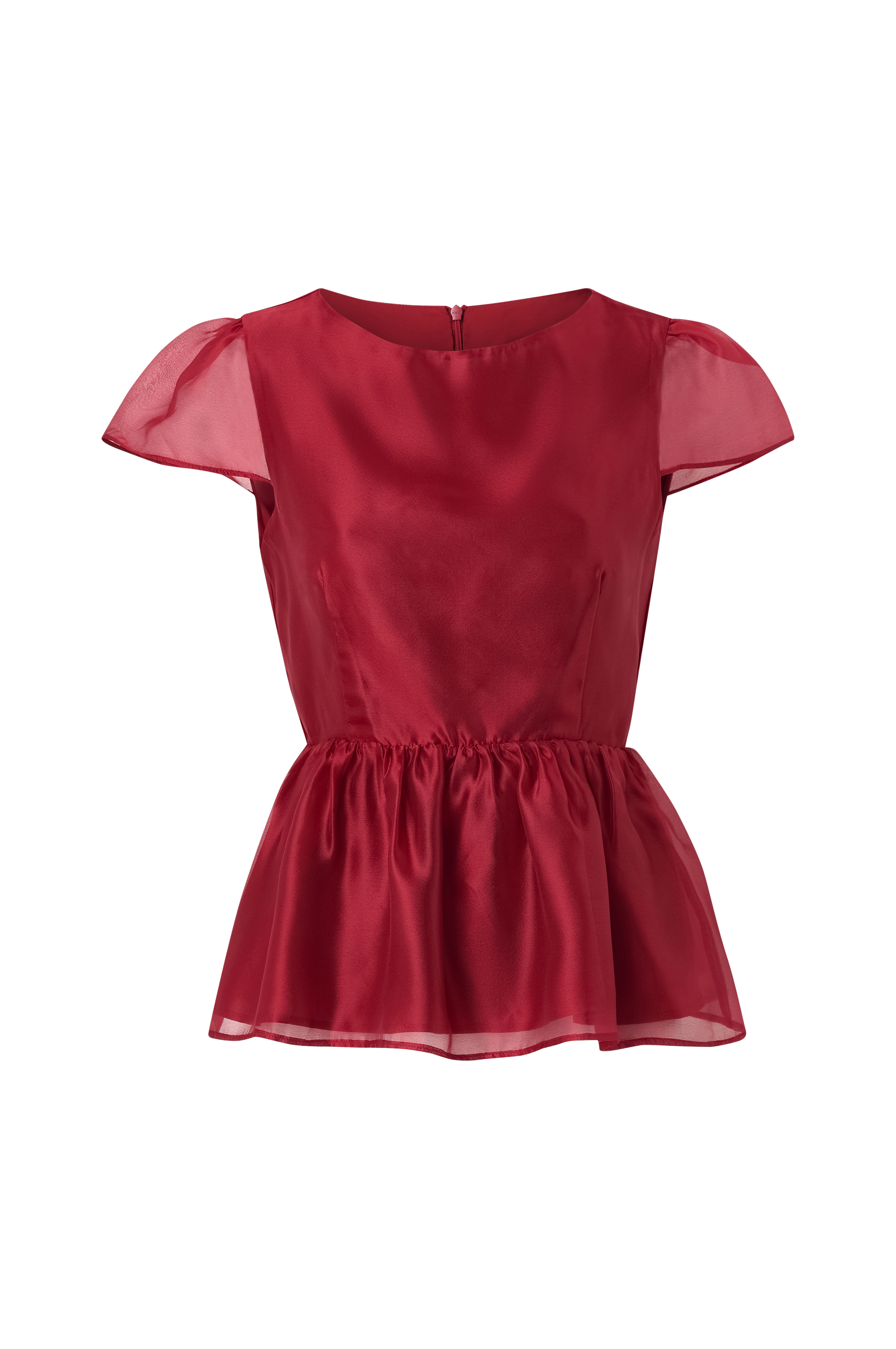 Bluse med peplum v:5733780
