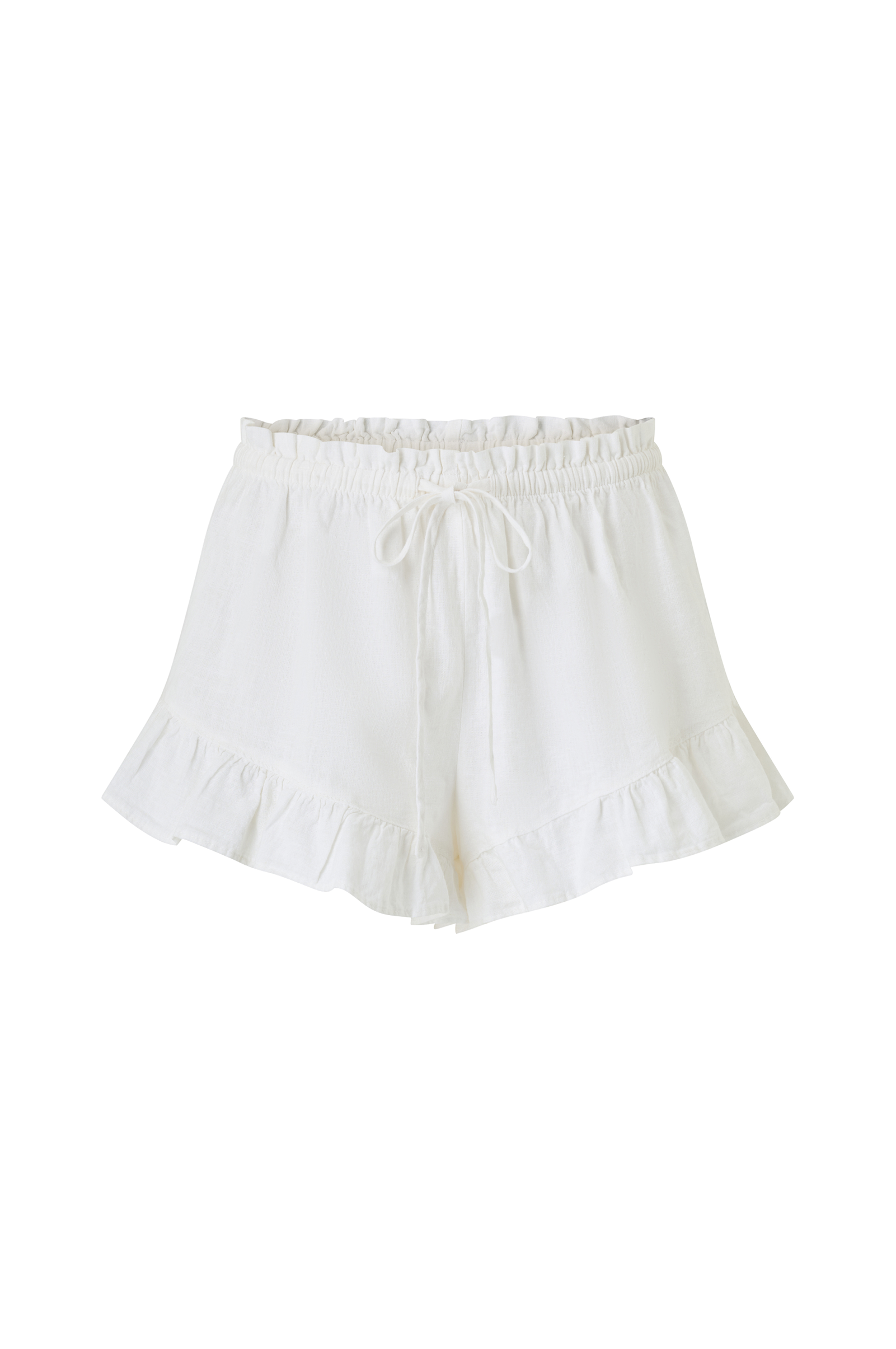 Shorts i lin Linen Blend Frill v:673975