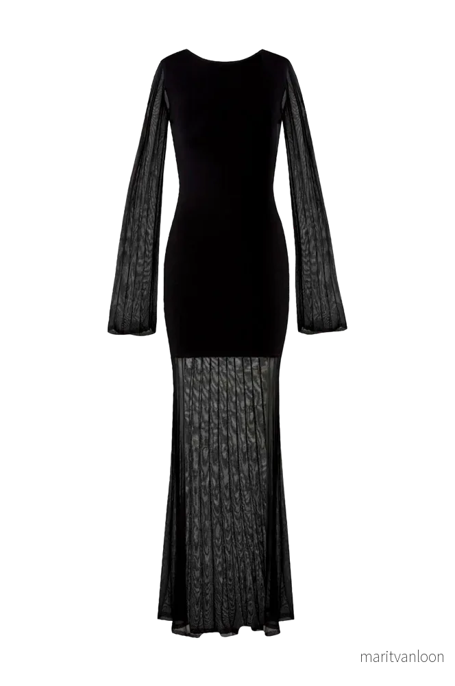 Maxikjole Haisley Sheer Knitted Maxi Dress v:7662981