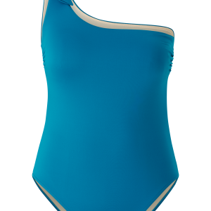 Asymmetrisk badedrakt som strammer opp magen v:795574