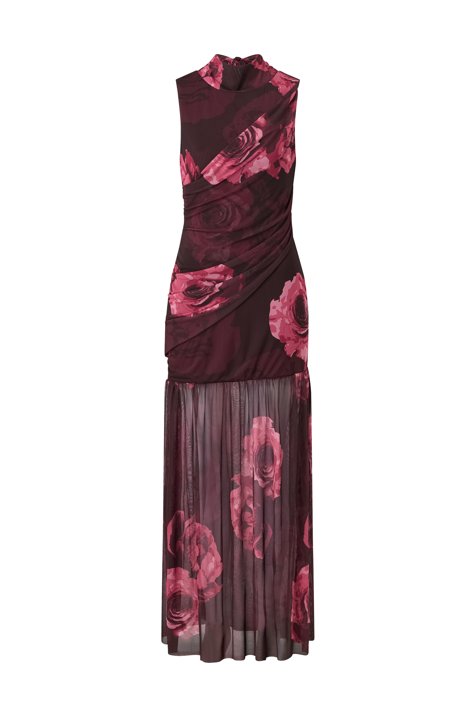Maxikjole Scarf Mesh Ankle v:327788