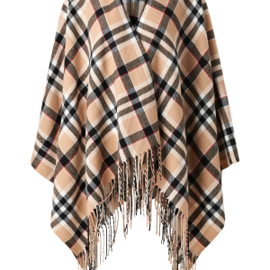 Strikket poncho v:3136647
