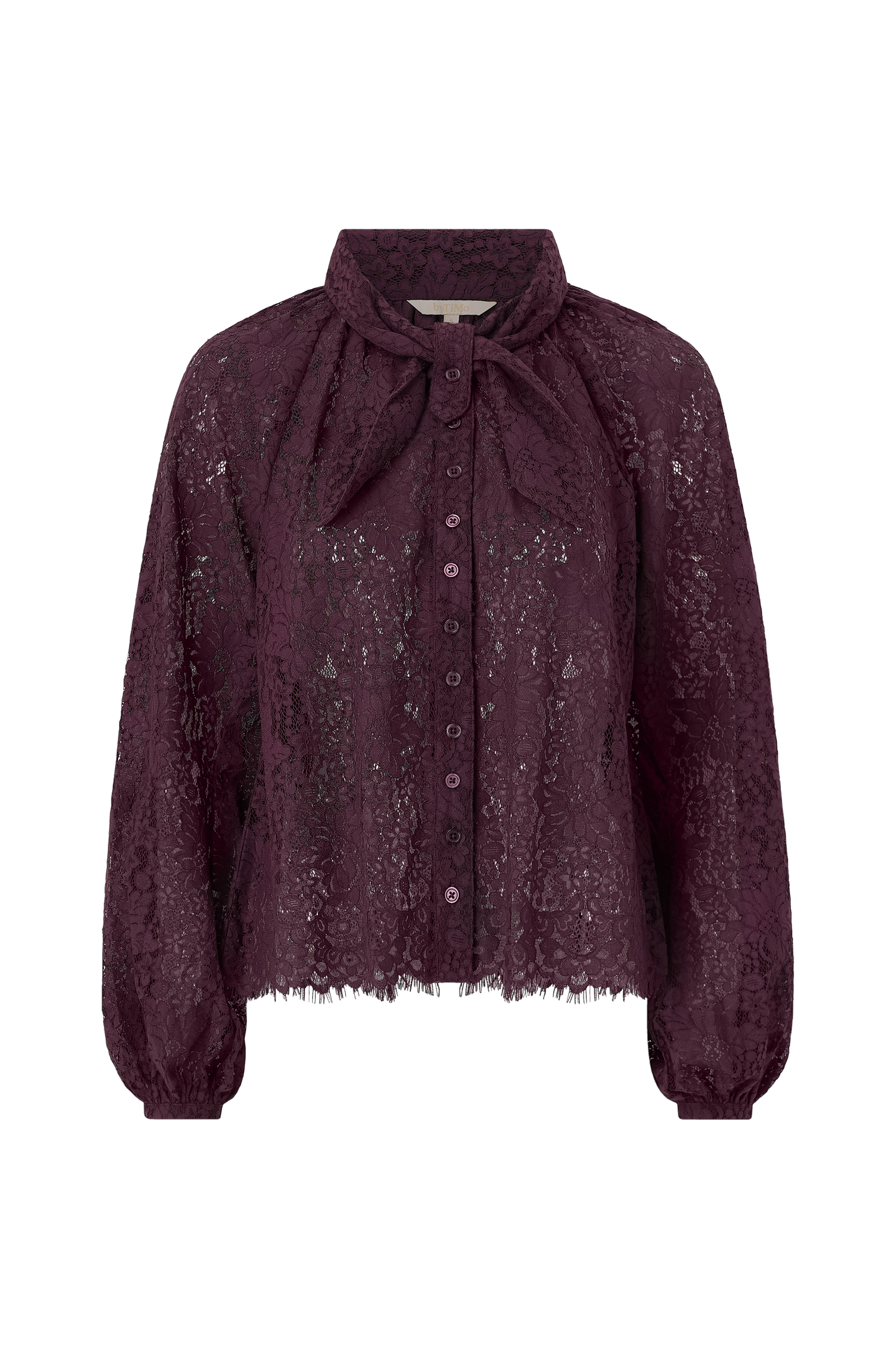 Blondebluse Lace Bow Blouse v:8620041