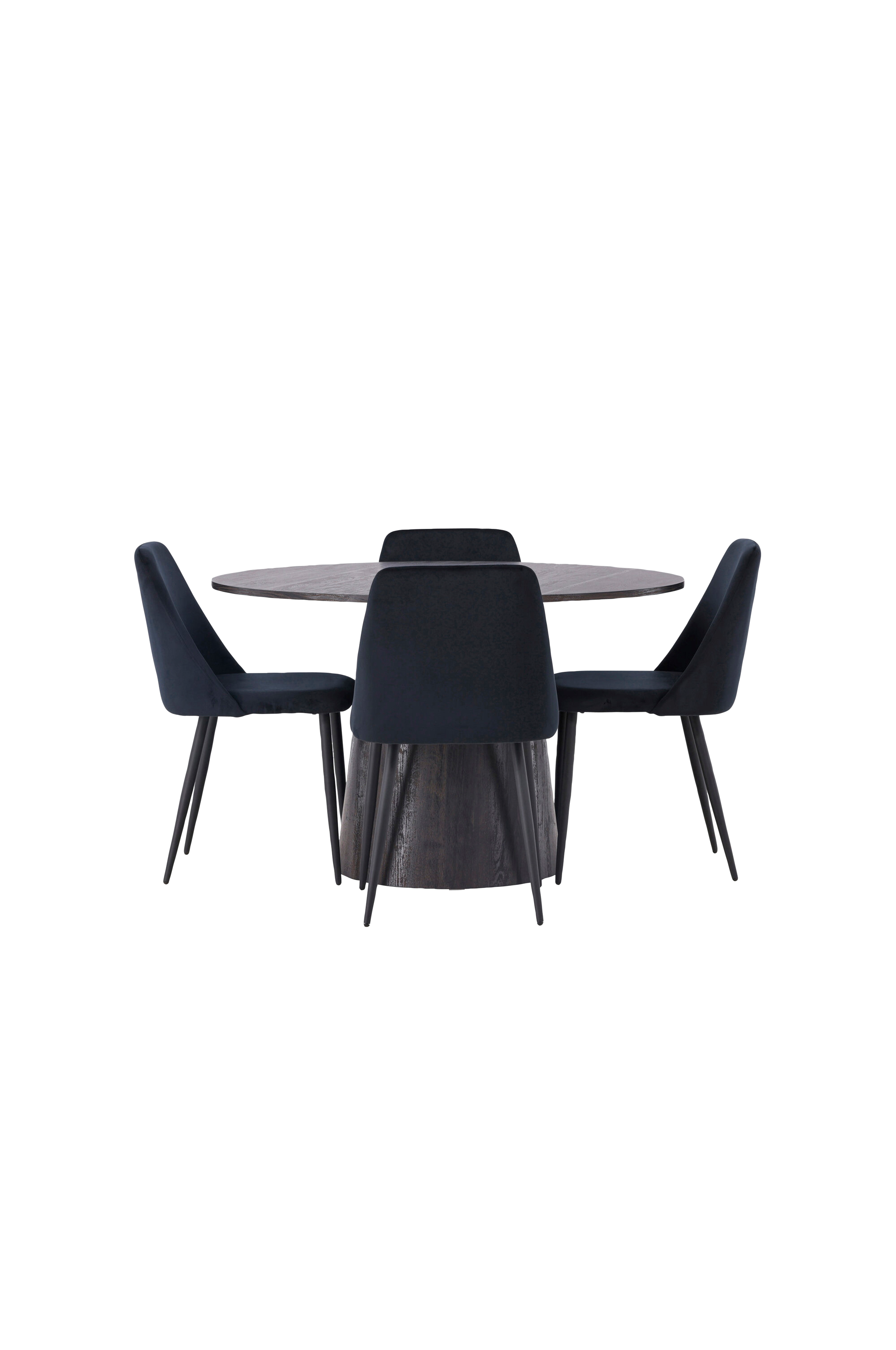 Spisegruppe Lanzo med 4 stk stoler Night v:6101865