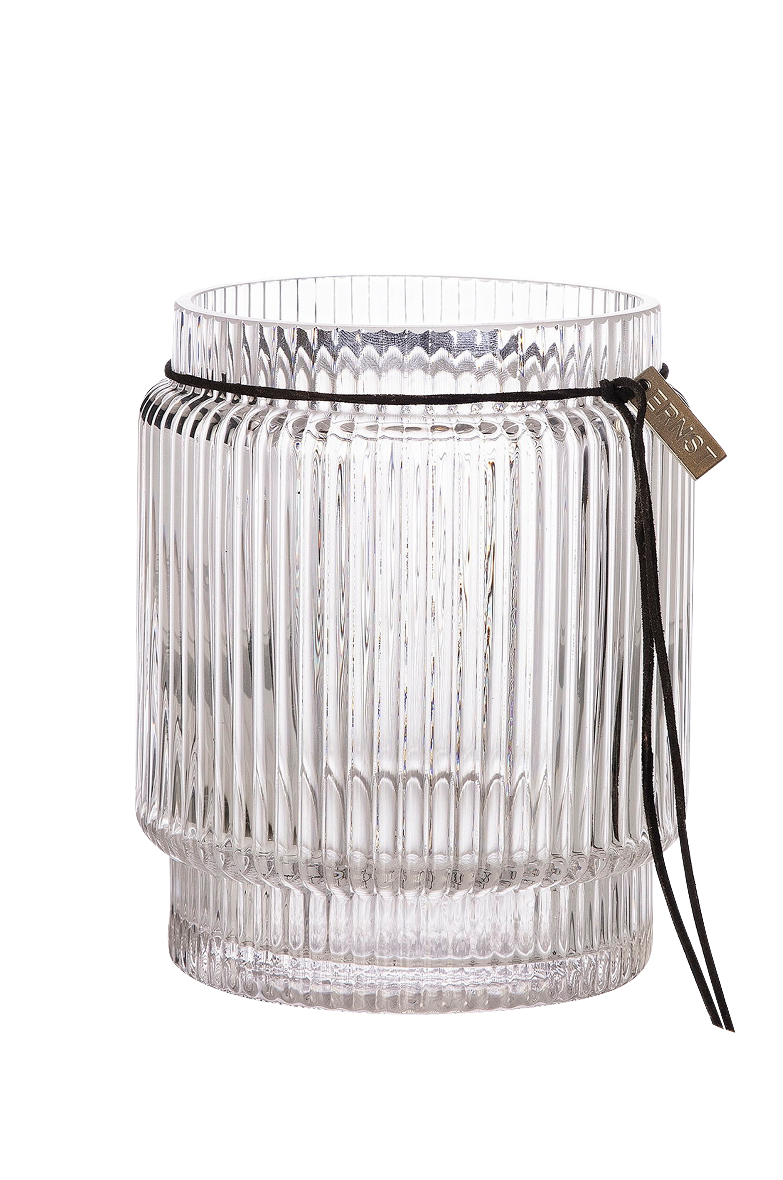 Glassvase stripete tekstur Ø 12,7 cm, h 14,8 cm v:3147466