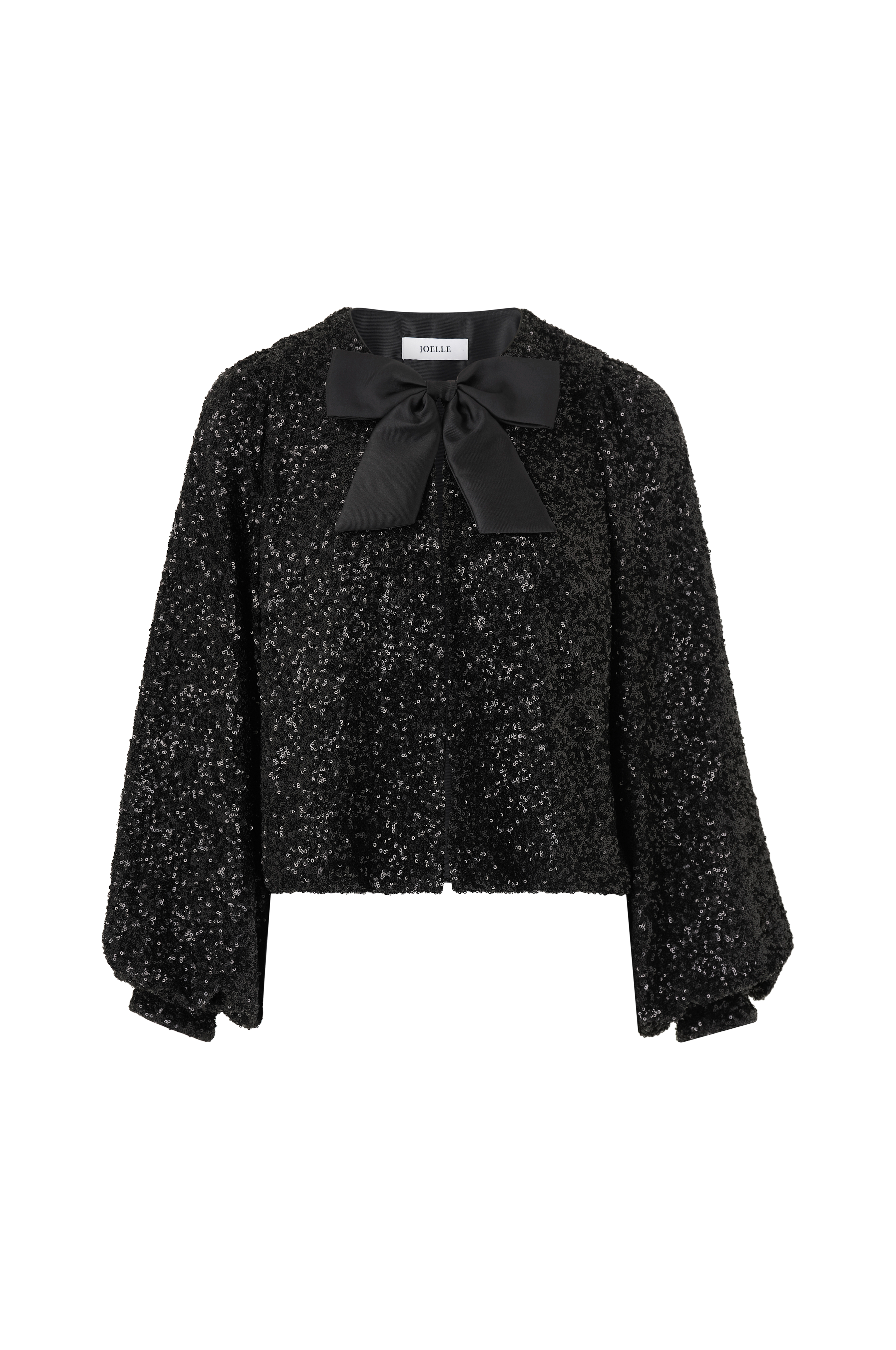 Paljettbluse med en bue v:7701070