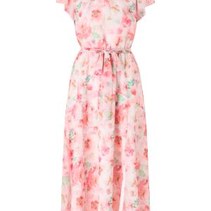 Chiffonkjole med knytbart belte v:9789626 Chiffonkjole med knytbart belte v:9789626
