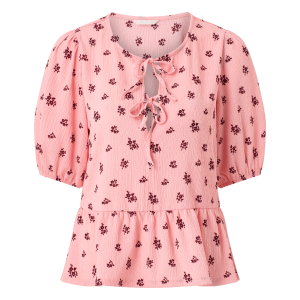Jerseybluse med knytebånd v:1236004 Jerseybluse med knytebånd v:1236004