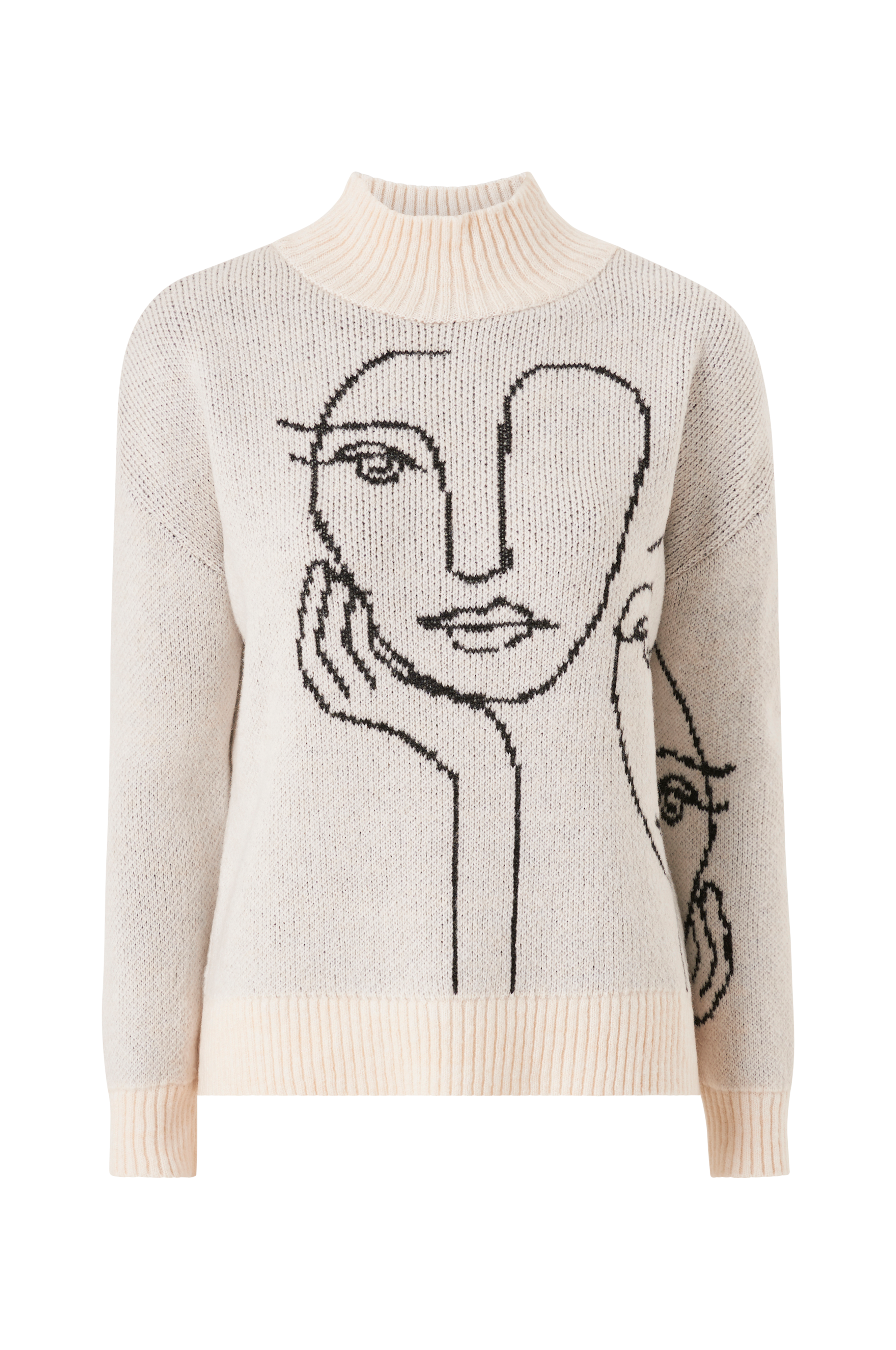 Genser onlViso LS Jaquard High Neck Knt v:9769850