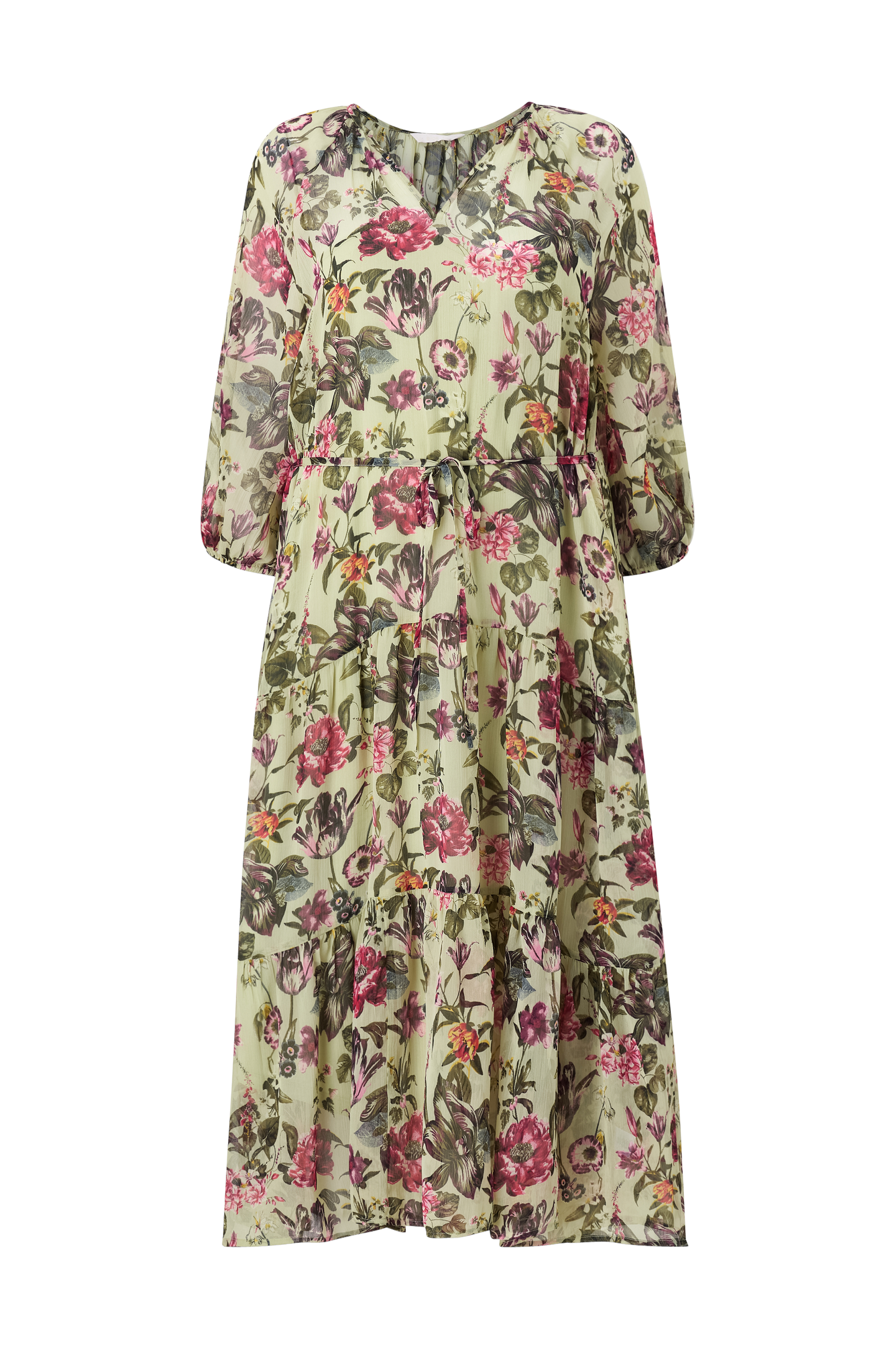 Maxikjole i chiffon v:6542639