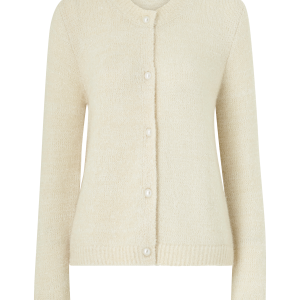 Cardigan i lurex med perleknapper v:438544 Cardigan i lurex med perleknapper v:438544