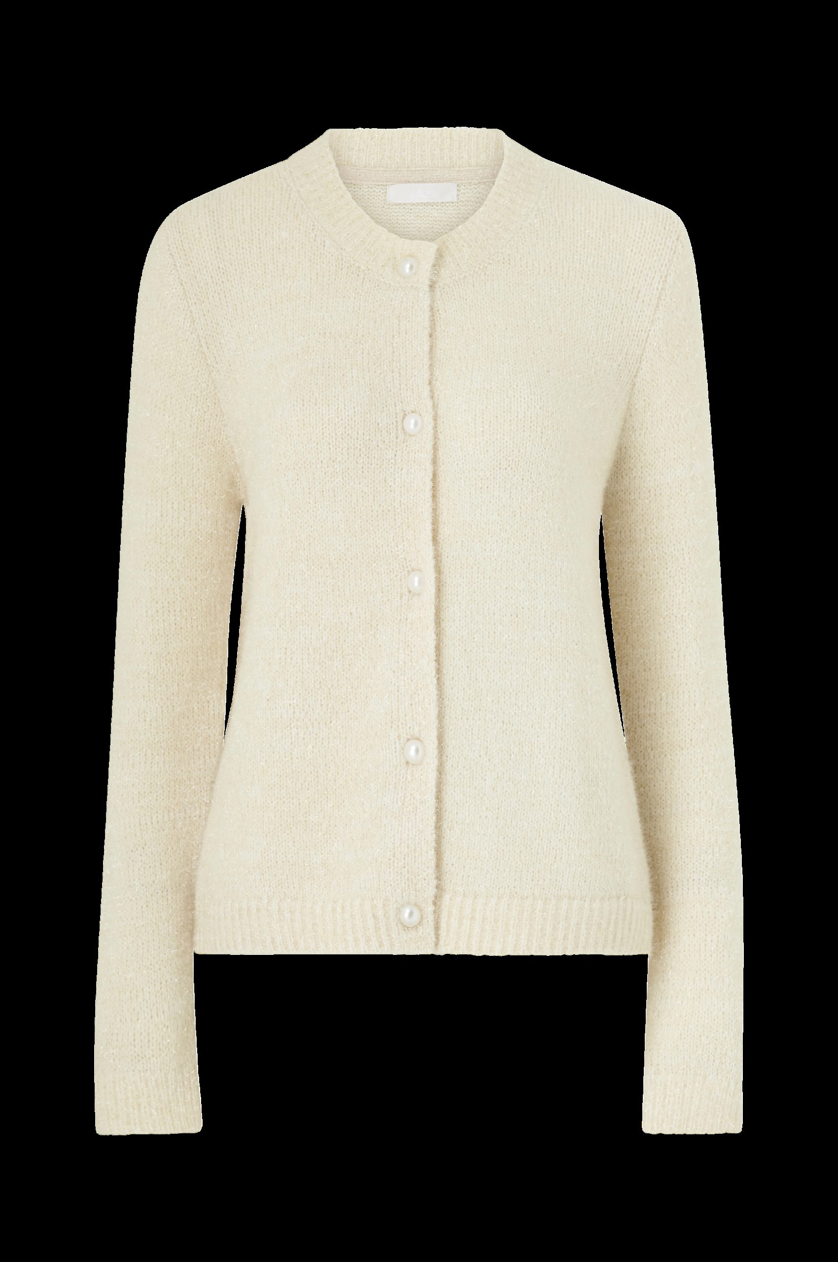 Cardigan i lurex med perleknapper v:438544