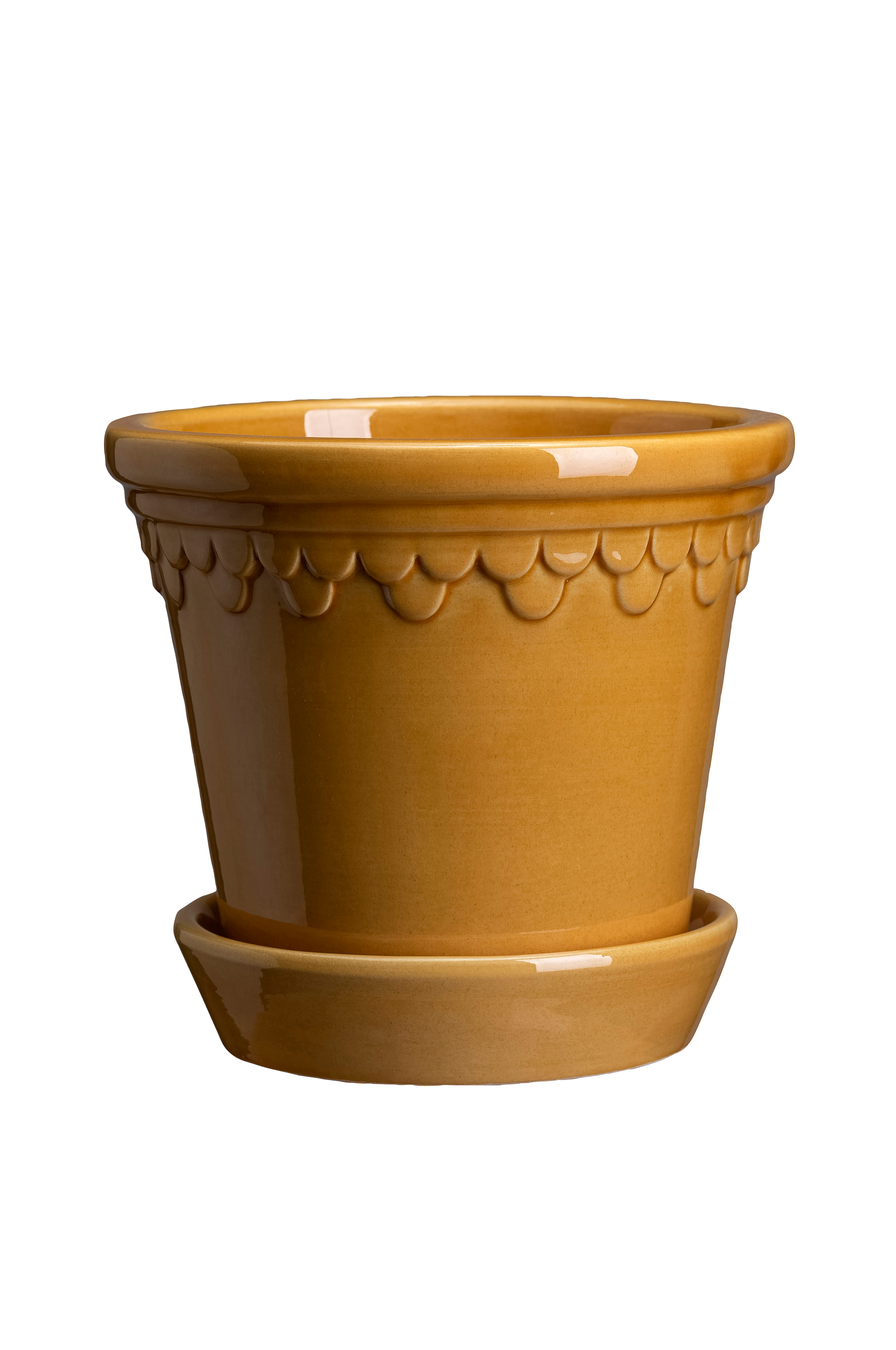Potte med fat enhavner GLAZED, diameter 14 cm v:4989819