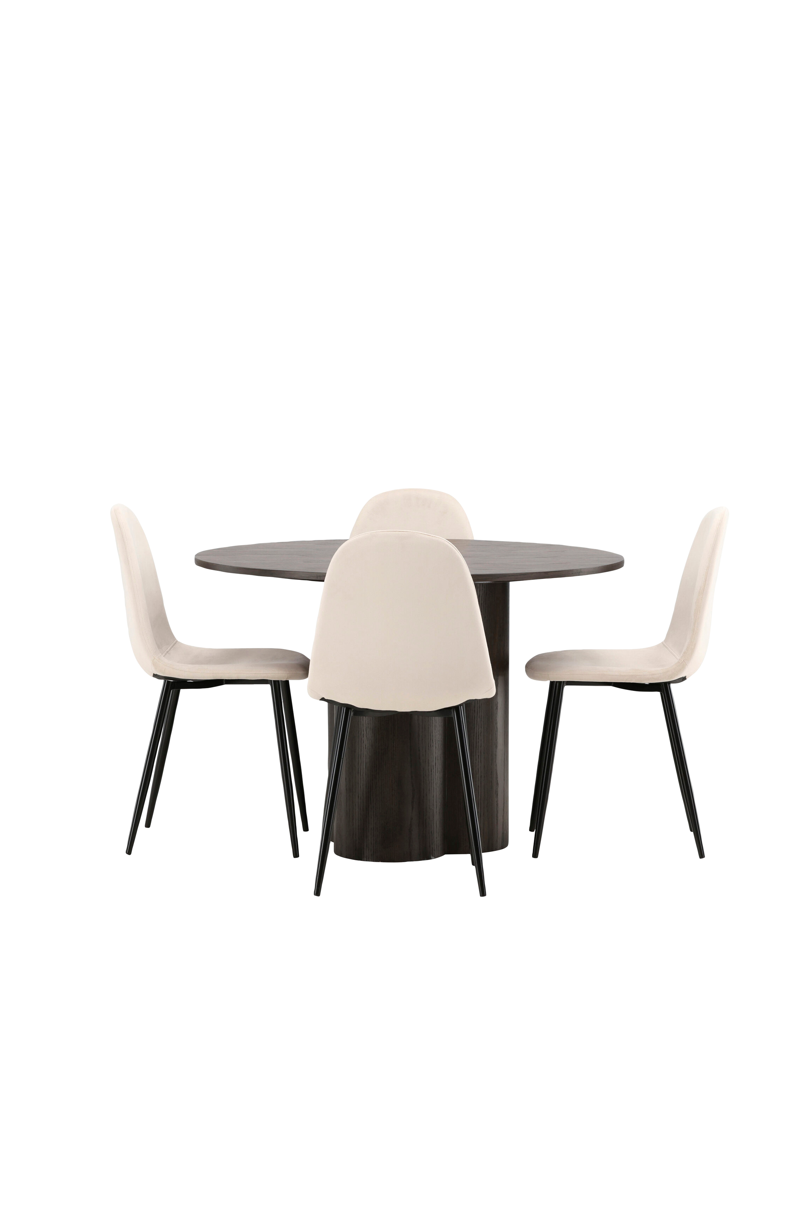 Spisegruppe Olivia med 4 stk stoler Polar v:216314