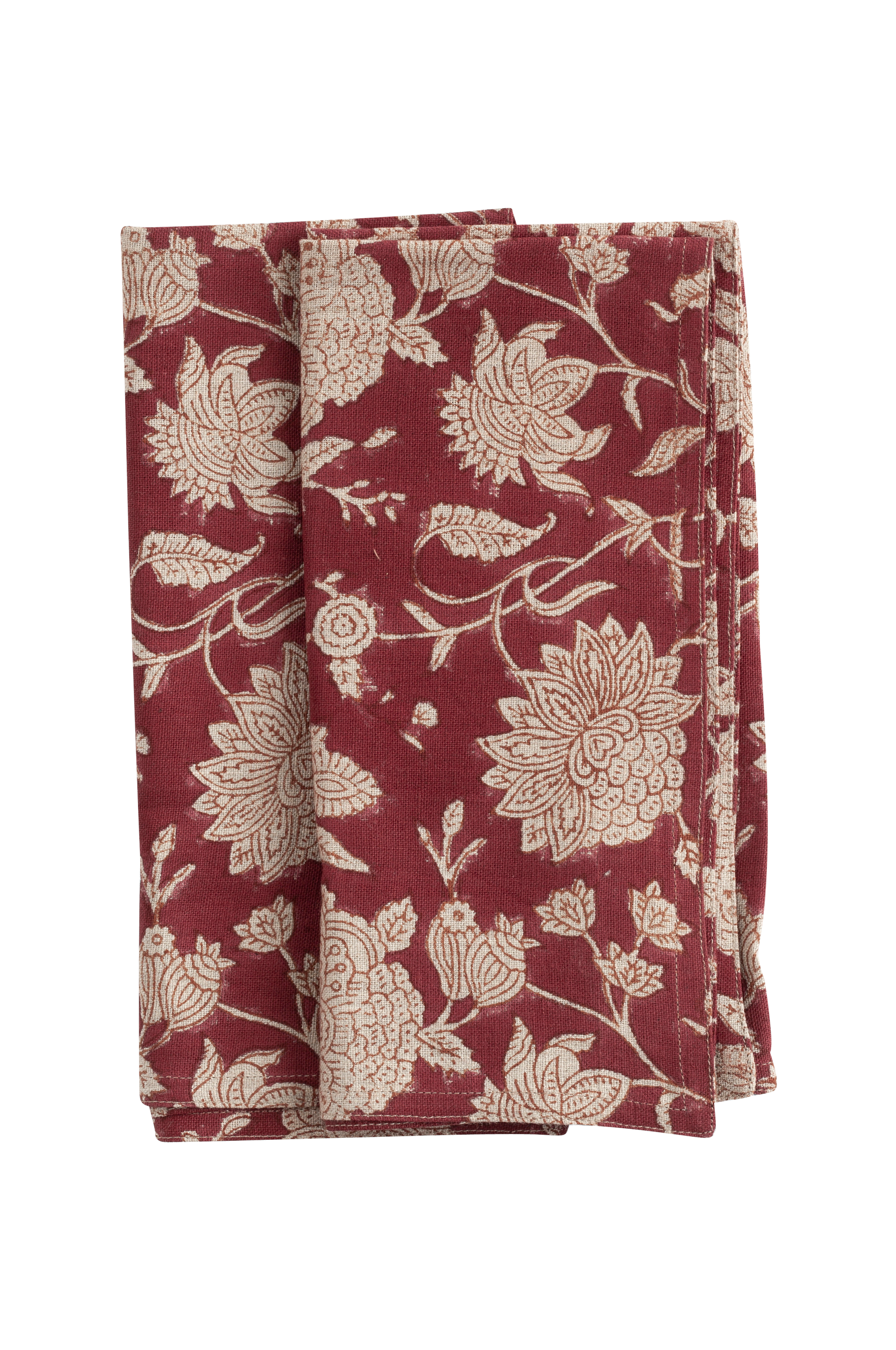 Serviett i lin Indian ROSE, sett med 2 stk. v:889257