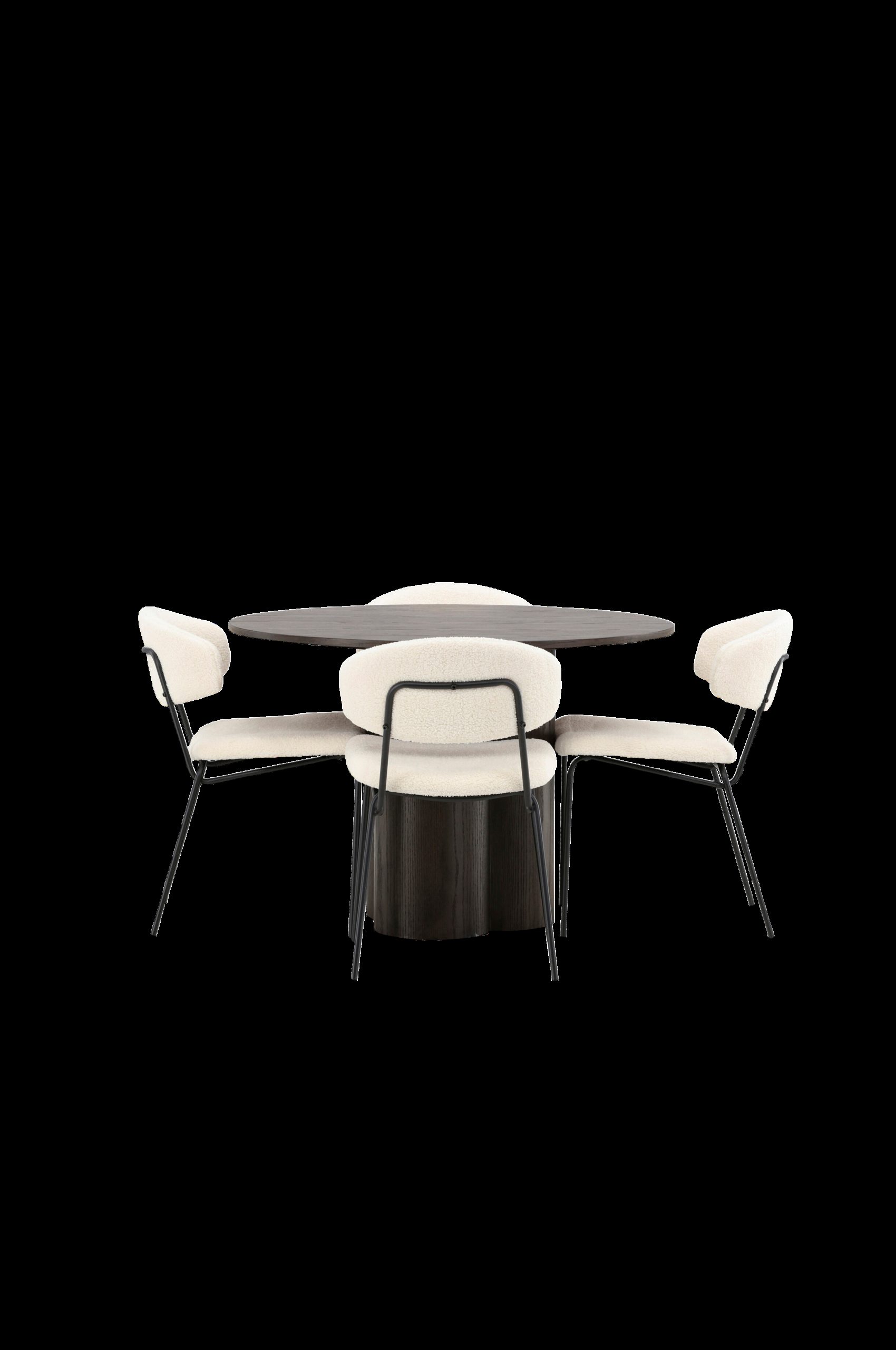 Spisegruppe Olivia med 4 stk stoler Chico v:6139848