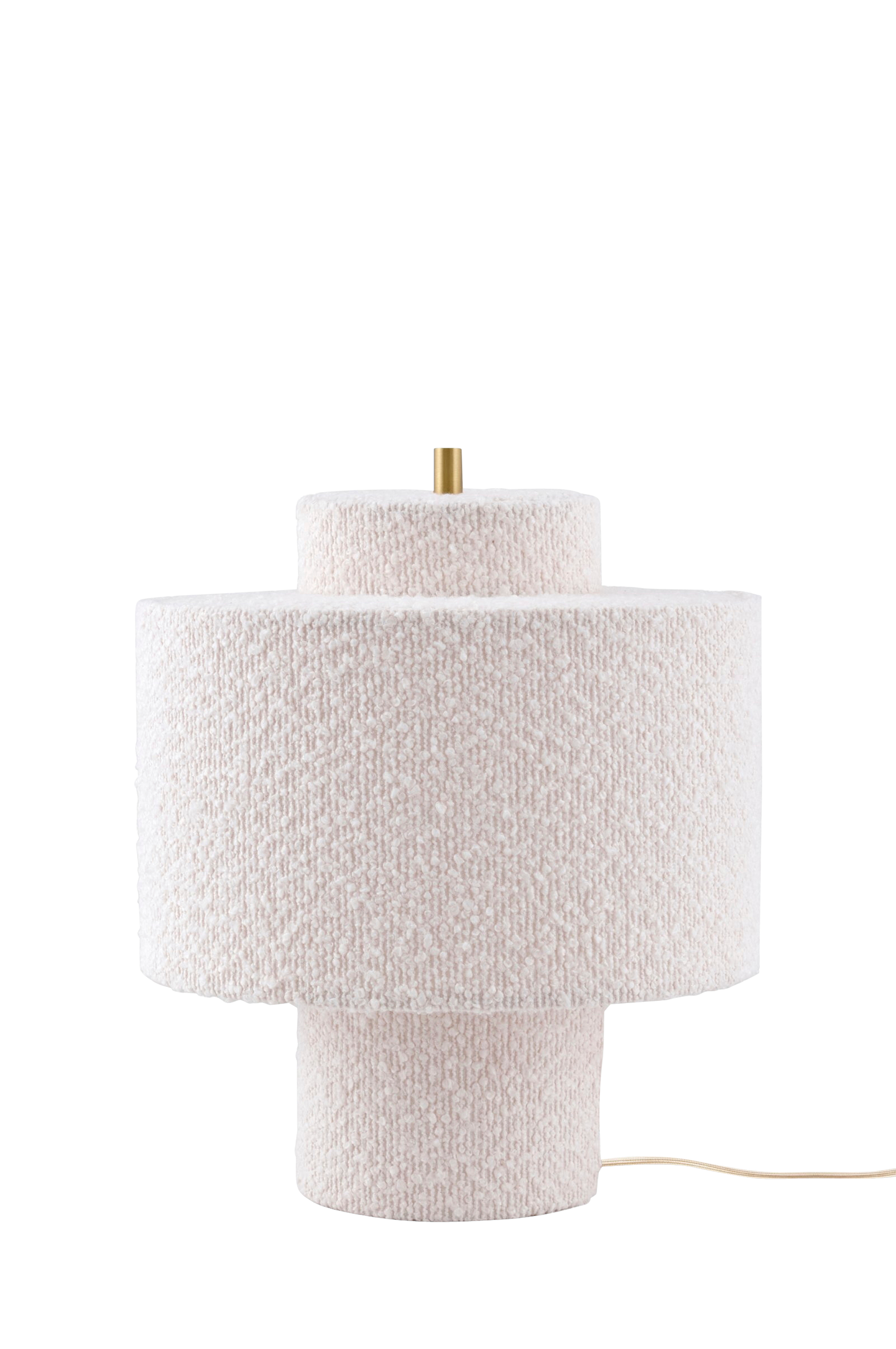 Bordlampe Noah 25 Hvit bouclé v:6292838
