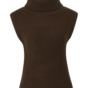 Vest Chunky turtleneck knitted vest v:9441134