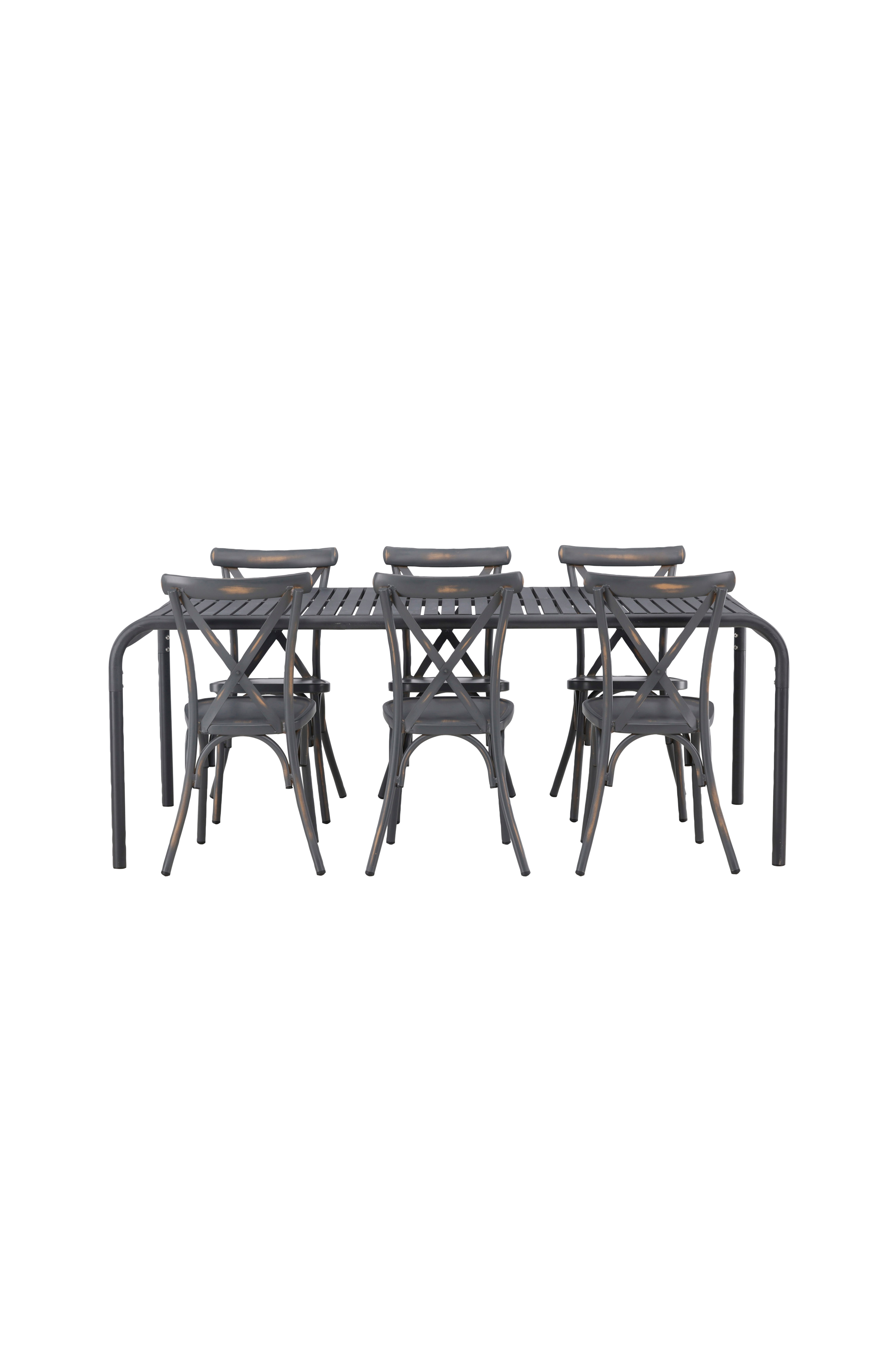 Spisegruppe Borneo med 6 spisestoler Tablas v:3040030